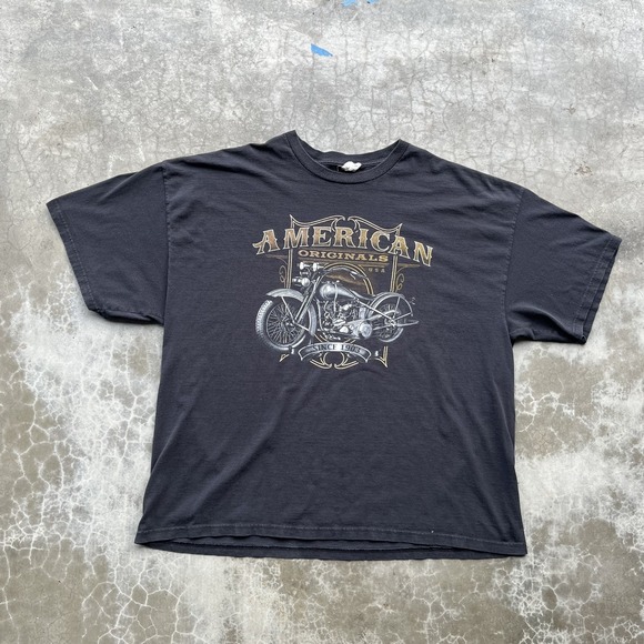 American Originals Other - vintage Shirt Mens 3XL Black Motorcycle Pinup Graphic Biker Tee USA